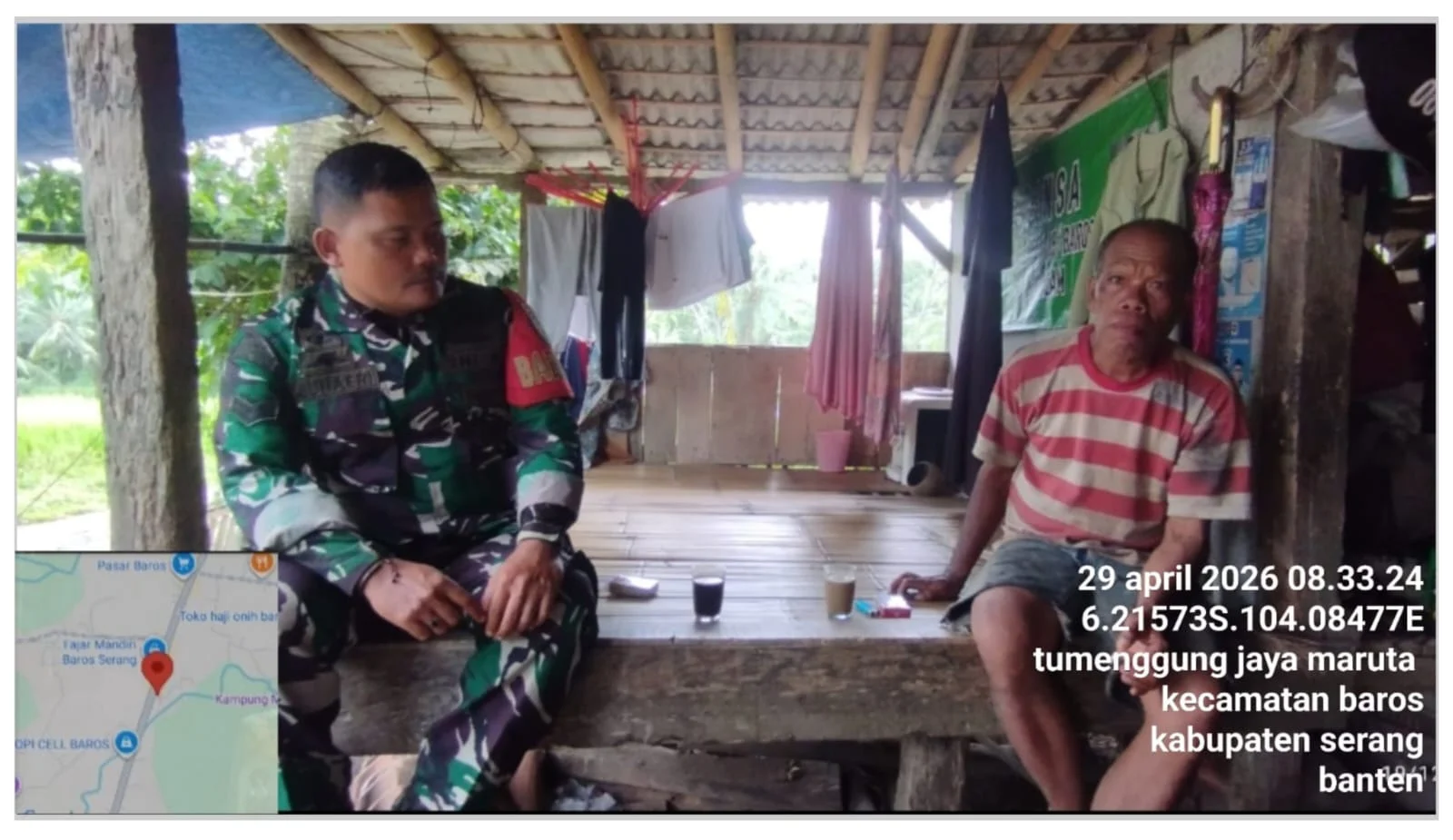 Sertu Utep Babinsa Koramil 0602-15 Baros Kodim 0602/Serang Monitor Wilayah Lewat Komsos