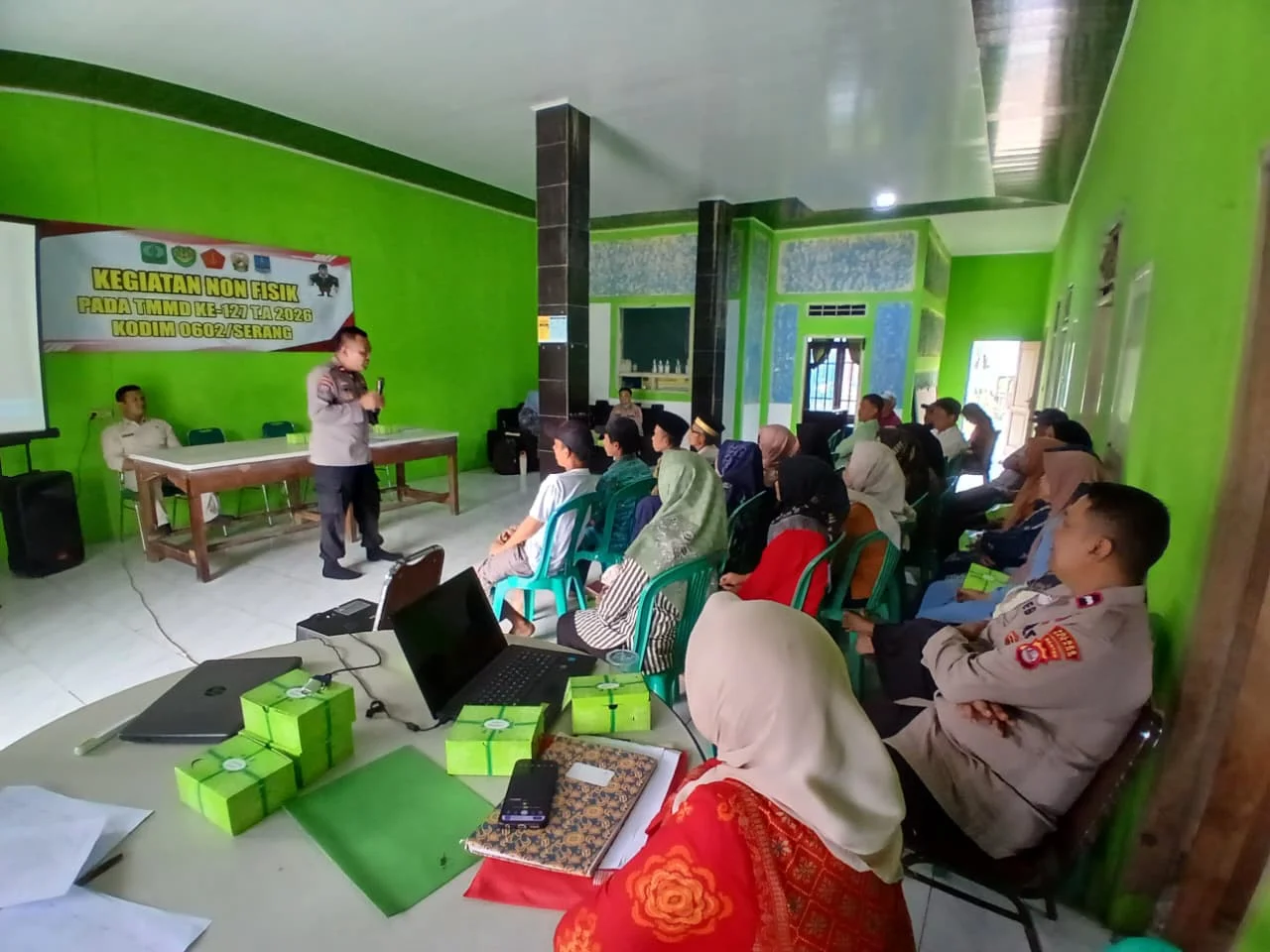 Satgas TMMD Ke-127 TA 2026 Kodim 0602/Serang Gelar Penyuluhan Pendidikan di Desa Sukamenak