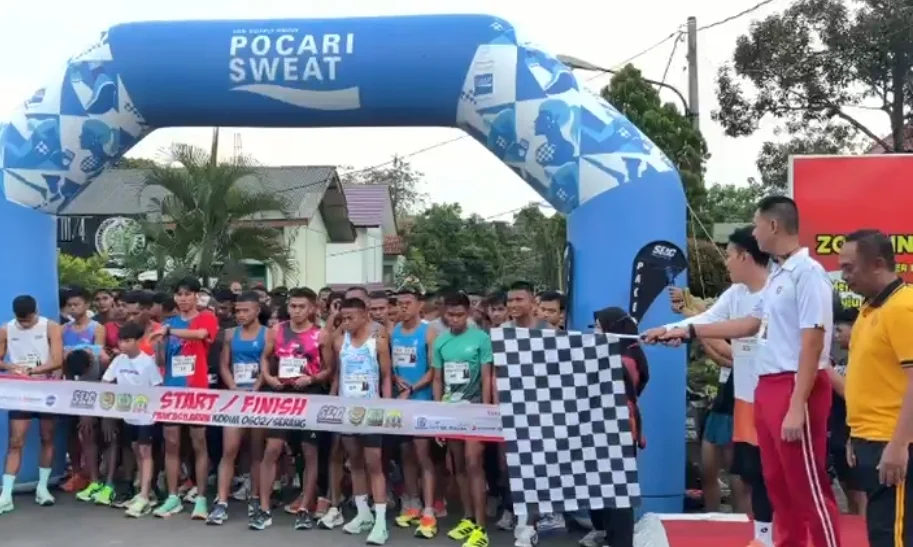 Kobarkan Semangat Pancasila, Ratusan Peserta Padati Lomba Lari 5 K Kodim 0602/Serang