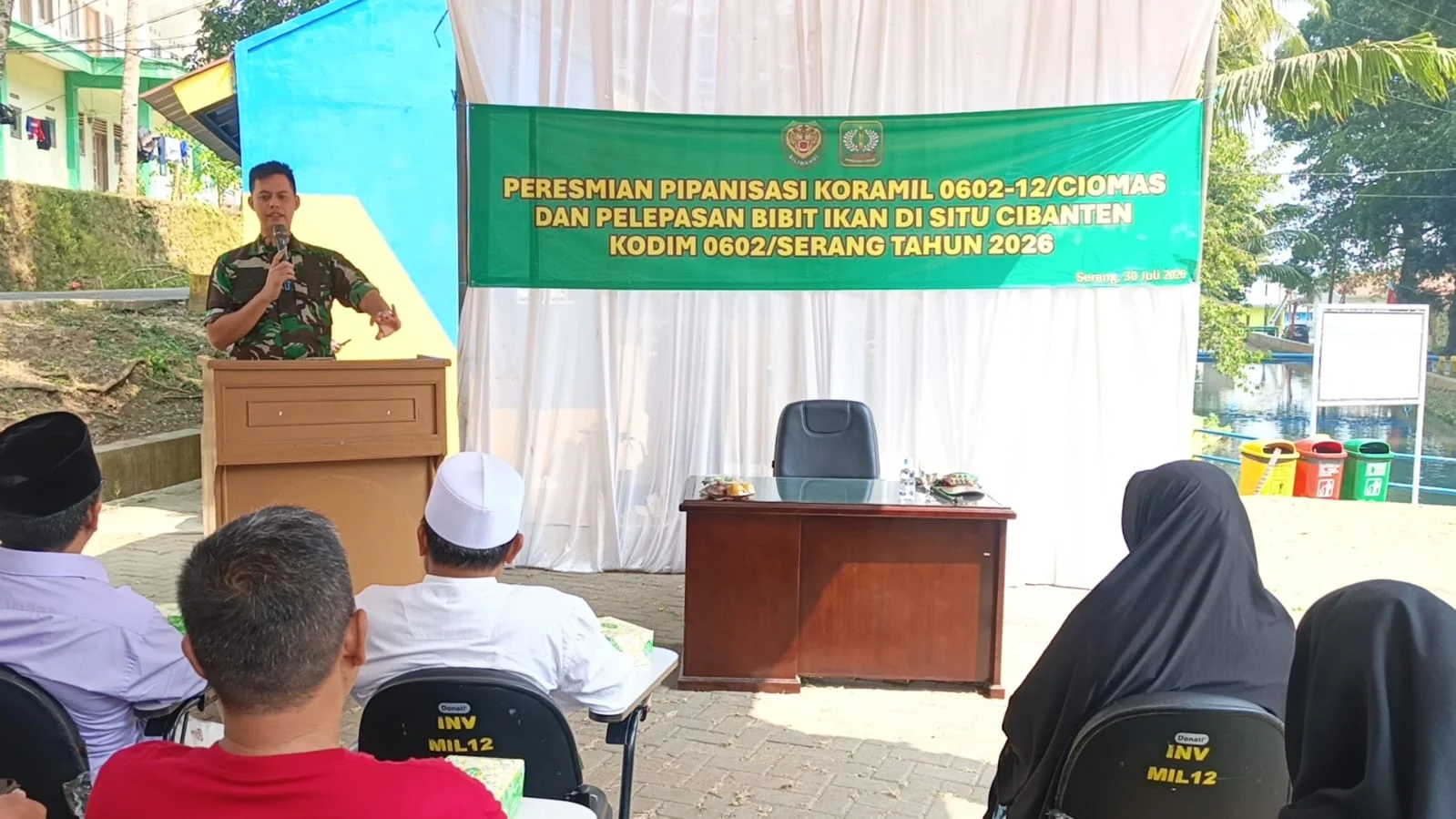 Setelah Sembilan Tahun Menunggu, Pipanisasi Air Bersih di Ciomas Akhirnya Diresmikan Dandim Serang