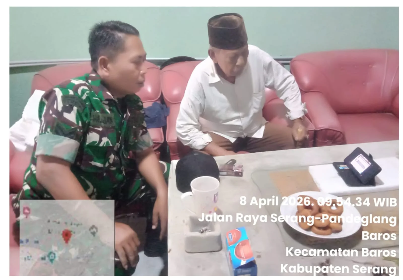 Pererat Silaturahmi, Babinsa Koramil 0602-15/Baros Kodim 0602/Serang Intensifkan Monitoring Wilayah Lewat Komsos