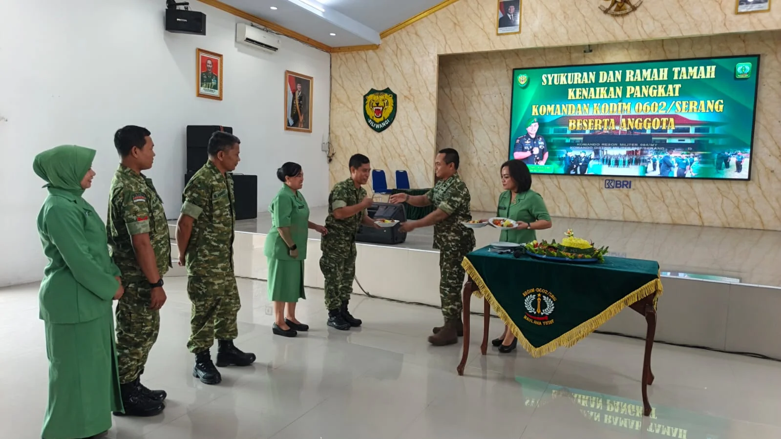 Kodim 0602/Serang Gelar Acara Syukuran Kenaikan Pangkat