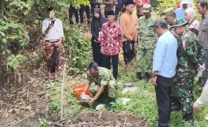 Kodim 0602/Serang Mulai Bangun Jembatan Beton Bantuan Presiden Prabowo di Wilayah Kecamatan Cikiesal