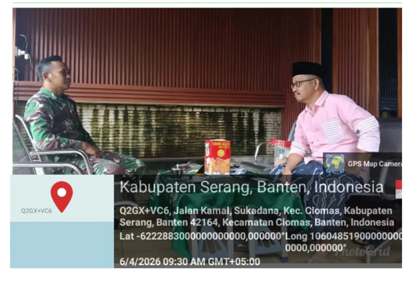 Babinsa Koramil 0602-12/Ciomas Kodim 0602/Serang Pererat Silaturahmi Melalui Komsos Bersama Tokoh Masyarakat