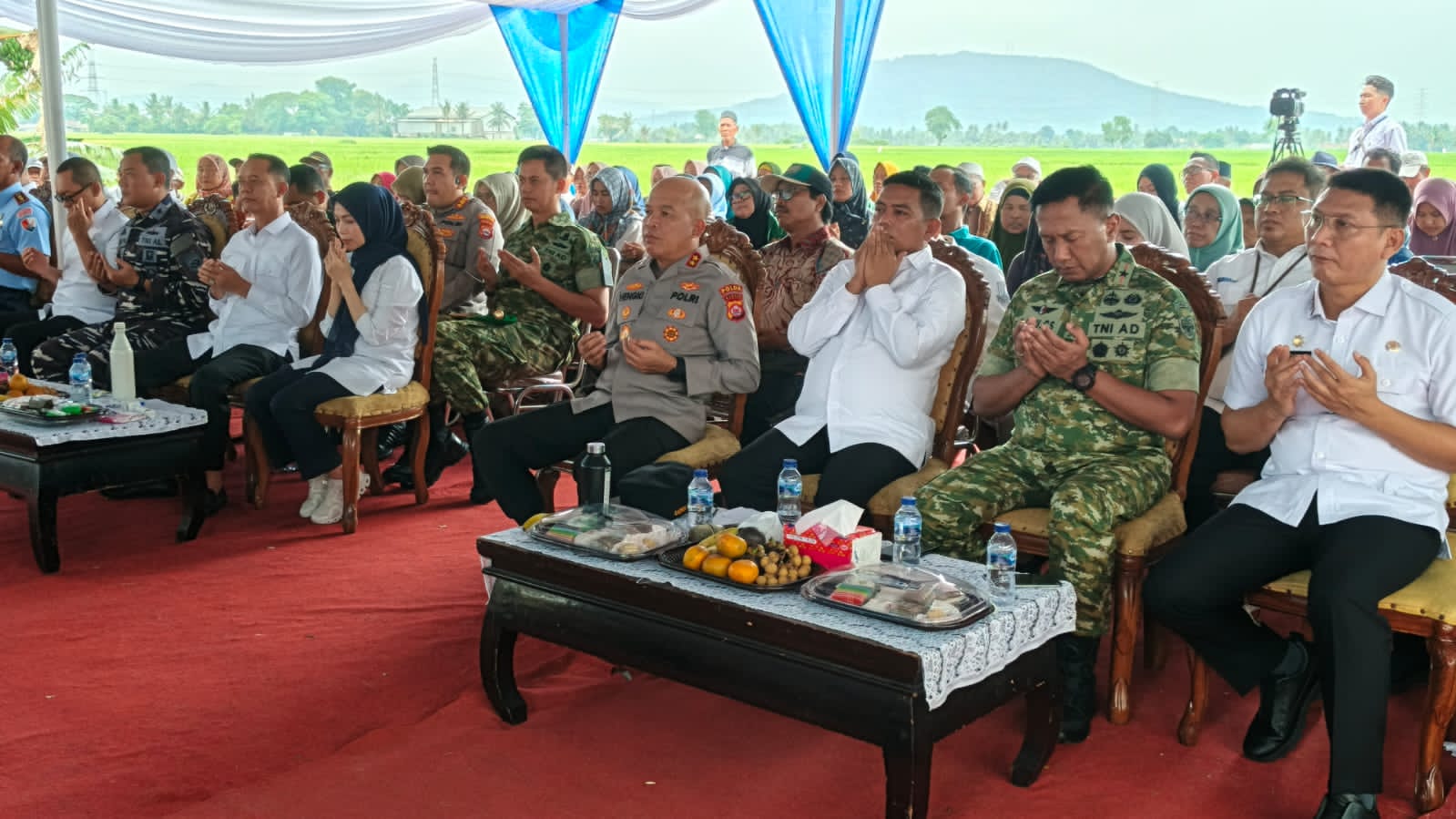 Dandim 0602/Serang Hadiri Panen Raya Nasional Melalui Vicon, Presiden Prabowo Tegaskan Swasembada Pangan Tonggak Kemerdekaan Bangsa
